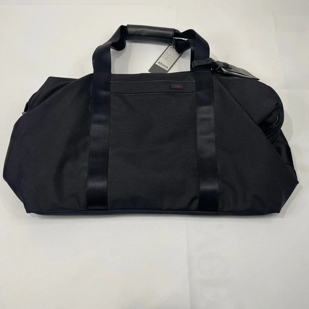 Tumi‎ Small Soft Travel Satchel Black Ballistic Nylon Duffle Bag Corp Collection